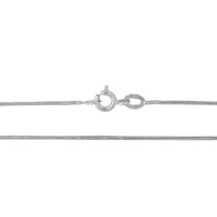 Or blanc 375/1000 - Chaîne maille serpent - 50cm - 3,5 g