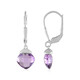 Boucles d'oreilles en argent et Améthyste
