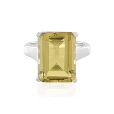 Bague en argent et Quartz citron