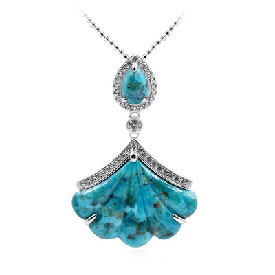 Collier en argent et Turquoise bleue de Mohavie (Dallas Prince Designs)