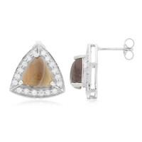 Boucles d'oreilles en argent et Agate du Botswana