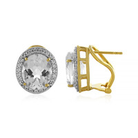 Boucles d'oreilles en argent et Topaze blanche