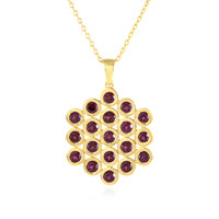 Collier en argent et Grenat Rhodolite framboise
