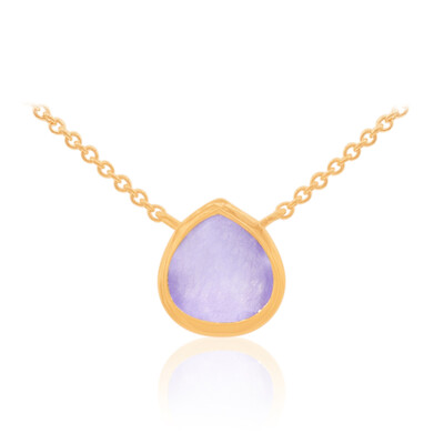 Collier en argent et Jade lavande