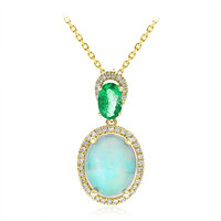 Collier en or et Opale Welo AAA