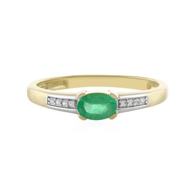 Bague en or et Emeraude d'Ethiopie