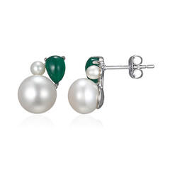 Boucles d'oreilles en argent et Perle de culture d'eau douce