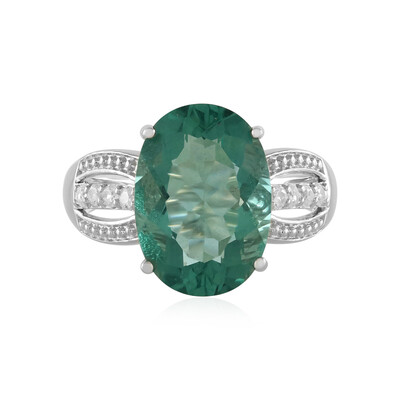 Bague en argent et Fluorite verte