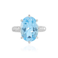 Bague en argent et Topaze bleu ciel
