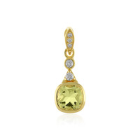 Pendentif en argent et Quartz citron