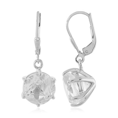 Boucles d'oreilles en argent et Quartz blanc
