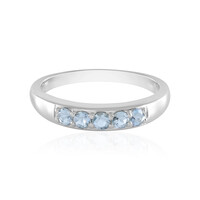 Bague en argent et Aigue-Marine Santa Maria