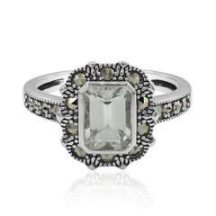 Bague en argent et Améthyste verte