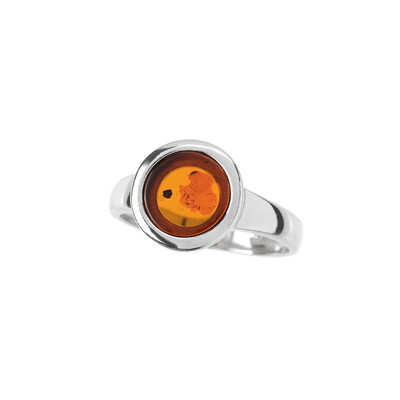 Bague en argent et Ambre baltique (dagen)