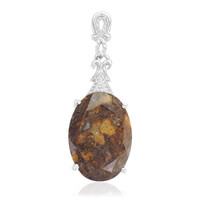 Pendentif en argent et Quartz Dinosaure