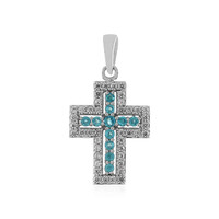 Pendentif en argent et Apatite bleue