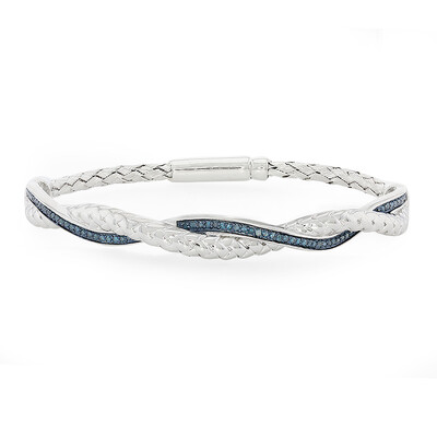 Bracelet en argent et Diamant bleu