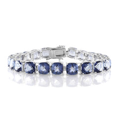 Bracelet en argent et Quartz mystique bleu
