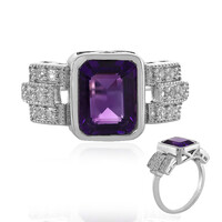 Bague en argent et Améthyste de Zambie
