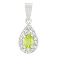 Pendentif en argent et Péridot de Mandchourie