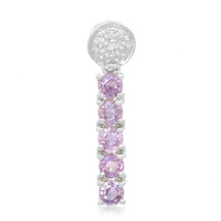 Pendentif en argent et Saphir pourpre de Ceylan non chauffé