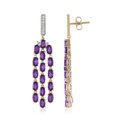 Boucles d'oreilles en argent et Améthyste de Zambie
