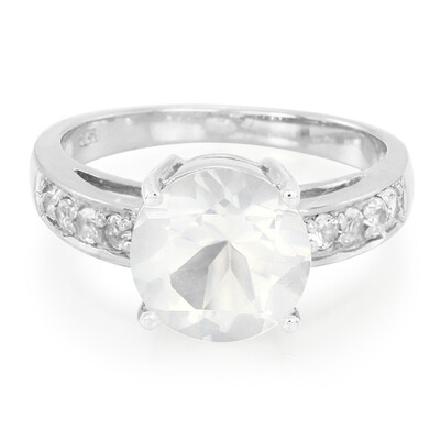 Bague en argent et Quartz Lune glacée