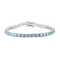 Bracelet en argent et Topaze bleu Suisse