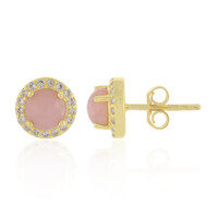 Boucles d'oreilles en argent et Opale rose