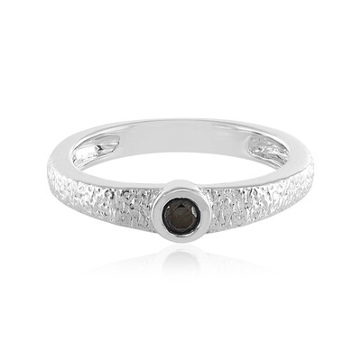 Bague en argent et Diamant noir