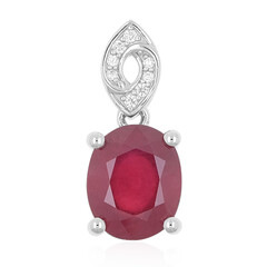 Pendentif en platine et Rubis de Madagascar