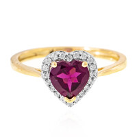 Bague en or et Grenat Rhodolite