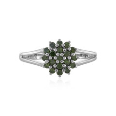 Bague en argent et Diamant vert I3
