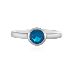 Bague en argent et Opale bleue d'Éthiopie