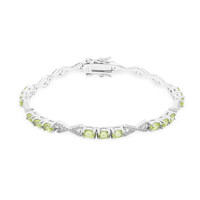 Bracelet en argent et Péridot
