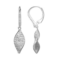 Boucles d'oreilles en argent et Topaze blanche