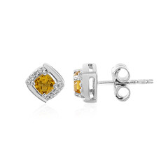Boucles d'oreilles en argent et Citrine