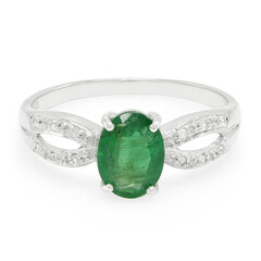 Bague en argent et Emeraude de Bahia