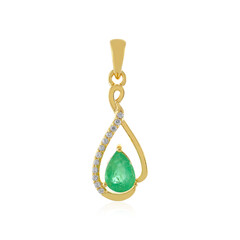 Pendentif en argent et Emeraude d'Ethiopie