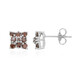 Boucles d'oreilles en argent et Diamant fantaisie