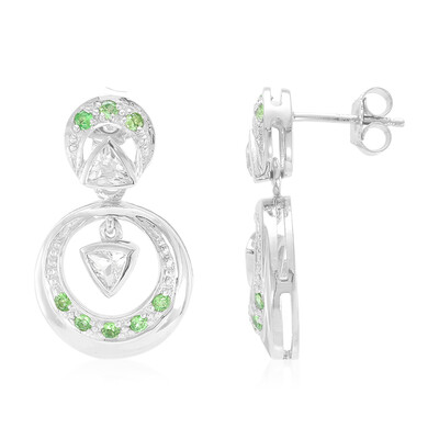 Boucles d'oreilles en argent et Goshénite