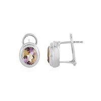 Boucles d'oreilles en argent et Amétrine