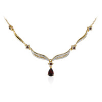 Collier en argent et Grenat du Mozambique