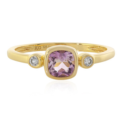 Bague en argent et Améthyste Rose de France