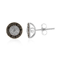 Boucles d'oreilles en argent et Diamant I4 (J)