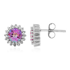 Boucles d'oreilles en argent et Topaze jubilaire