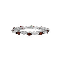 Bague en argent et Grenat du Mozambique