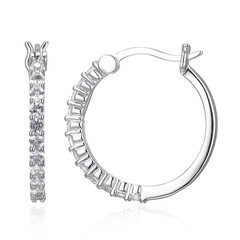Boucles d'oreilles en argent et Topaze blanche