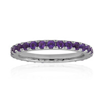 Bague en argent et Améthyste de Zambie