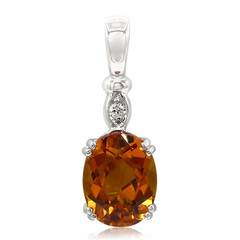 Pendentif en or et Citrine mandarine